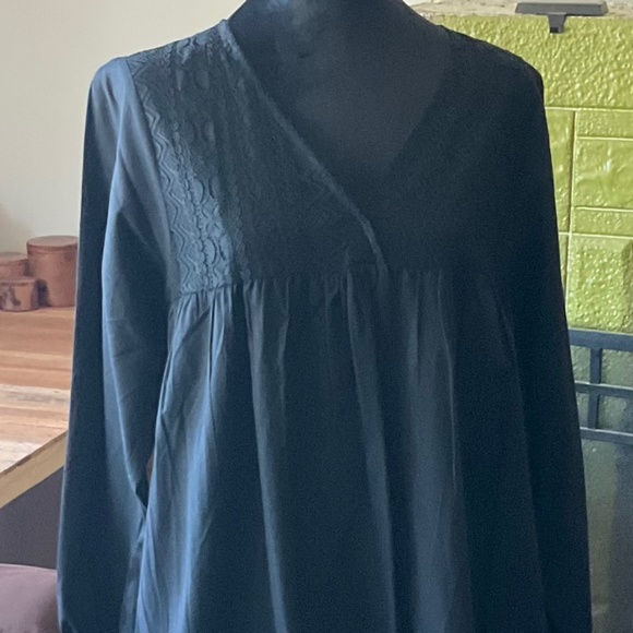 NWT Celmia Black Cotton and Lace Maxi - size M - Picture 1 of 2
